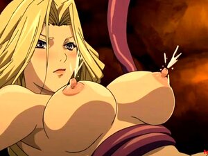 Anime-Mädchen wird von Goblins umgeben