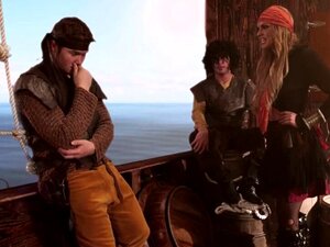 Peter Pan vögelt die Mädels auf seinem Schiff und tay love. Peter