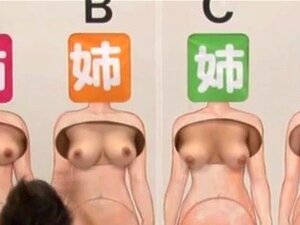 Bizarre asiatische seltsame Sexspielshow mit einem Typen, der Muschi