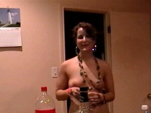 seltsame verrückte wilde Glowstick-Party-Mädchen-Objekt-Masturbation