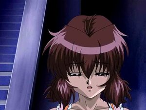 Geseilter Anime stieß nasse Muschi von hinten. Geseilter Animes