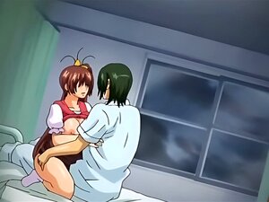 Anime-Süße nimmt Schwanz im Krankenhausbett