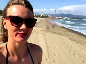 Öffentliche Strandmasturbation