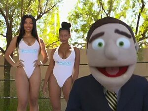 Dessous-Wrestling mit Fitness- und IG-Models mit großem Arsch und