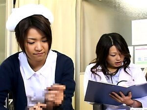 Untertitelt CFNM Japanische Milf Arzt und Krankenschwester Handjob