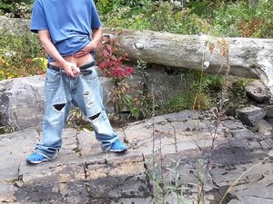 Edging-Session am Flussufer in meinen dreckigen Jeans #4