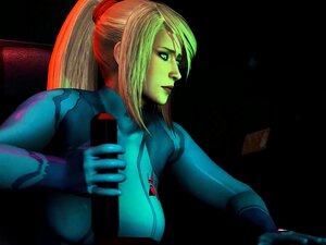 Samus Aran buitenaardse porno op de planeet