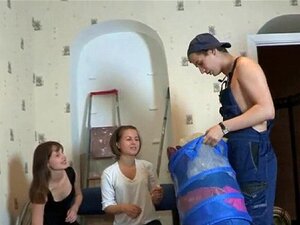 Прљаве курве у групном сексу. Две