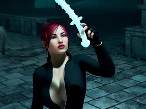 3D-Animation meister Sex mit einer rothaarigen, großbusigen Babe