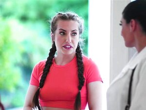 Großtittige MILF-Lesbenärzte helfen der Nachbarin mit Heimweh. Das