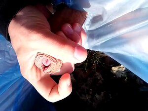 Fapping nel mio costume in PVC blu fuori :D