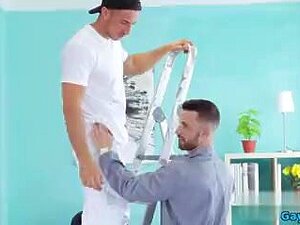 Großer Schwanz Gay Flip Flop mit Cumshot