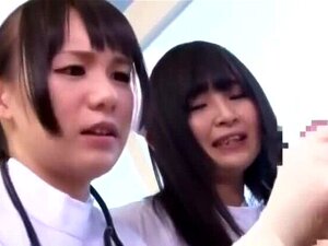 Japanse verpleegster femdom latex handschoenen