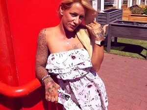 German Inexperienced Immense Funbags Blondie Tat COUGAR Public Pick up