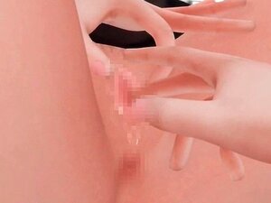 Anime-Maid-Fotze gefingert gibt Blowjob