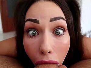 POV Ahegao Deepthroat, Sperma im Mund & Schlucken. Deepthroating-Babe