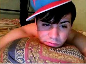 Hetero-Typen Füße vor der Webcam