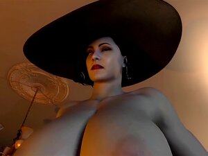 (4K) Lady Dimitrescu Shemale Hentai bekommt ihren großen Schwanz von